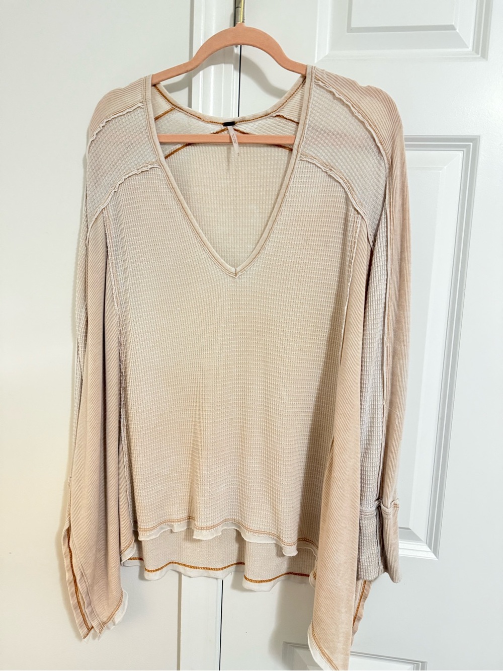 Free People Thermal Waffle Knit Top